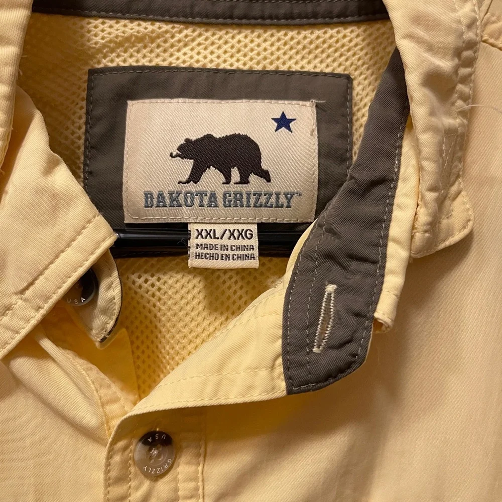 Dakota Grizzly‎ Yellow Utility Button Up Shirt XXL Outdoor Workwear - Picture 3 of 12